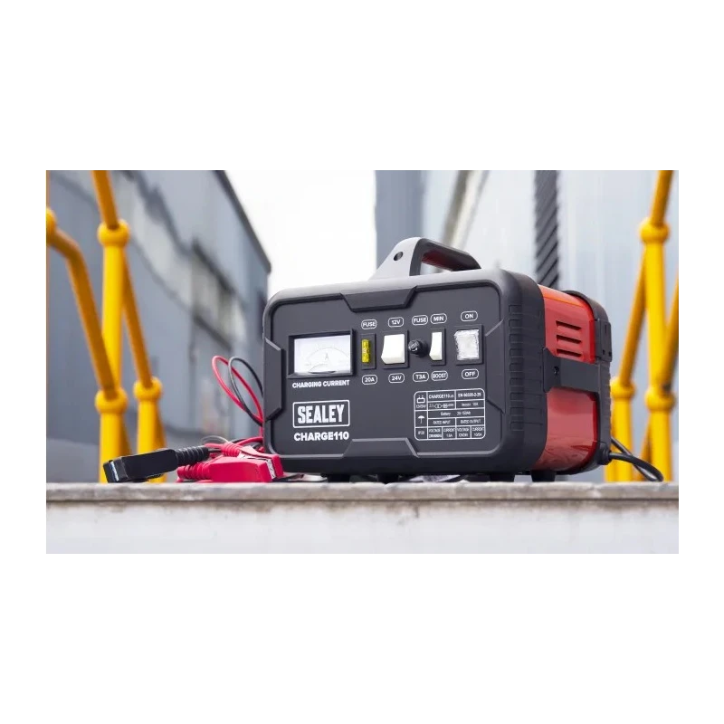 RS PRO Automotive Battery Charger 12V, 24V Lead Acid 14A with UK Plug 771-6276