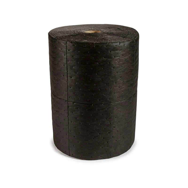 RS PRO Spill Absorbent Roll for Maintenance Use 85 L Capacity Black Grey 38 cm x 46 m 771-6434
