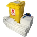 RS PRO Oil Spill Kit 240 Litre Absorbent Capacity, Mobile 2-Wheeled Bin, Includes Pads, Socks, Pillows, Hazard Tape 771-6519