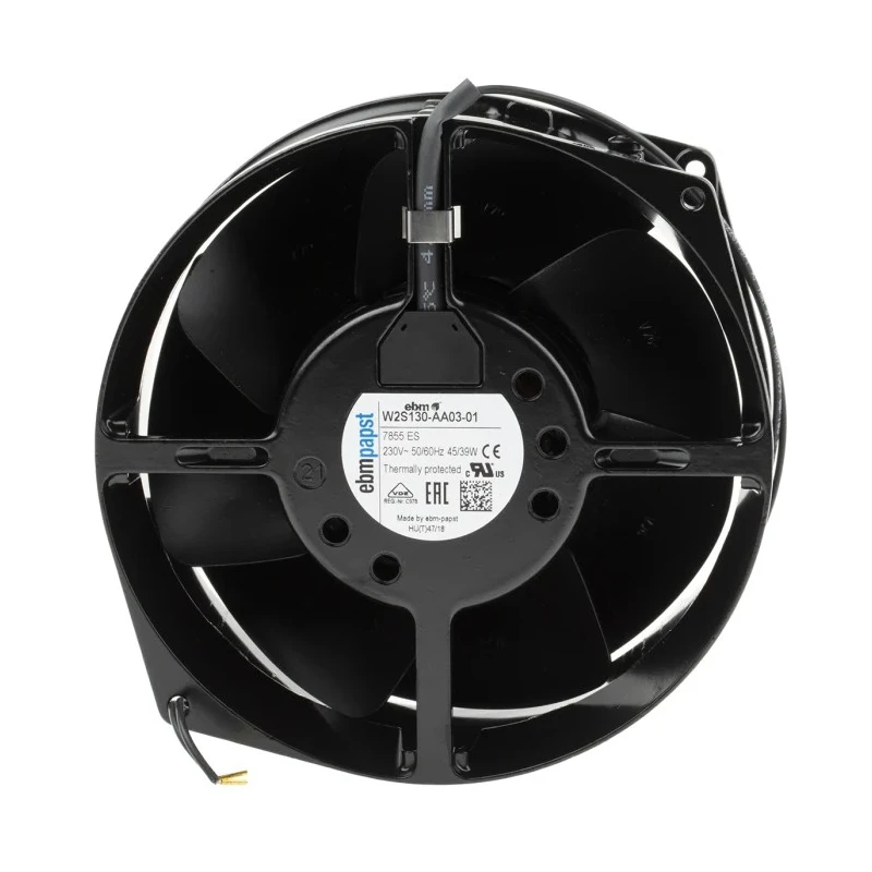 ebm-papst W2S130 Series Tube Axial Fan, 230V AC, 39 W, 2800 RPM, 340 m³/h, IP20, 150 x 55 mm Circular Frame 