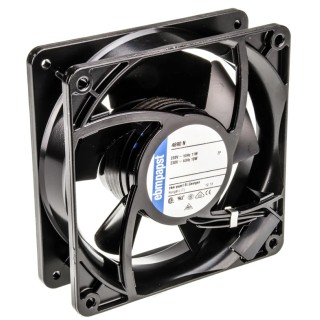 ebm-papst 4000 N Series AC Axial Fan 230V AC, 11W Power, 80 m³/h Air Flow, 119x119x38 mm 4890N