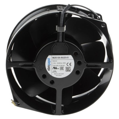 ebm-papst W2S130 Series Tube Axial Fan 115V AC 38W 320 m³/h 2800 rpm IP20 