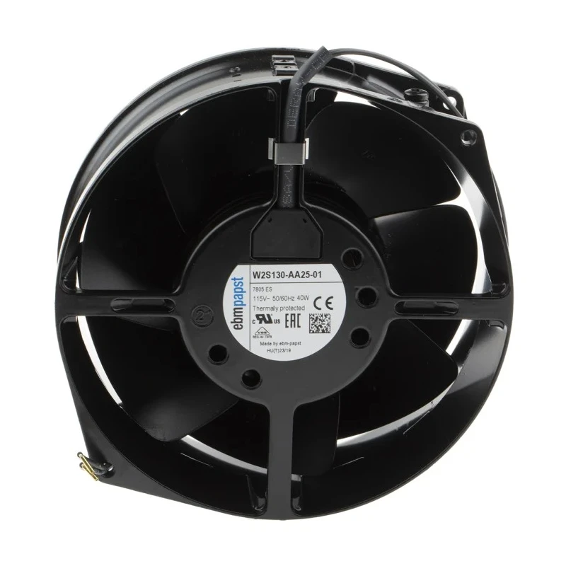 ebm-papst W2S130 Series Tube Axial Fan 115V AC 38W 320 m³/h 2800 rpm IP20 