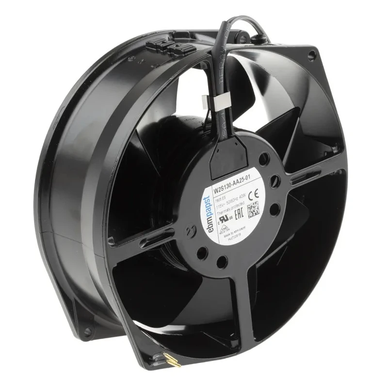 ebm-papst W2S130 Series Tube Axial Fan 115V AC 38W 320 m³/h 2800 rpm IP20 