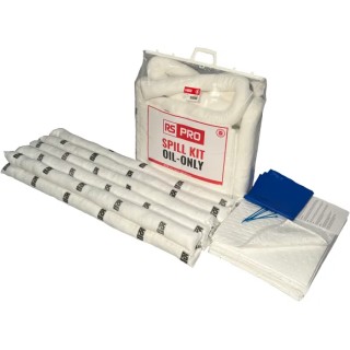 RS PRO Oil Spill Kit 70 L Absorbent Capacity, Compact Weather Resistant Bag 771-6496