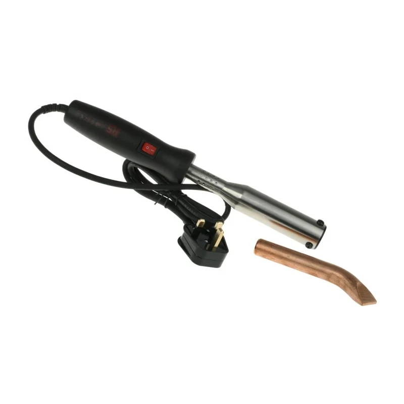 RS PRO Electric Soldering Iron 230V 300W UK Plug High Power with Curved Copper Tip 771-9524