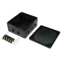 WISKA COMBI Series Black Polypropylene Junction Box, IP66, IP67, 4 Terminals, 160 mm x 140 mm x 81 mm 1210/5/B