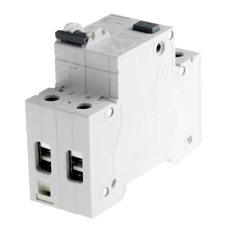 Siemens Residual Current Circuit Breaker with Overload Protection 10A Current Rating 1-Pole 30 mA Trip 5SU1356-7KK10
