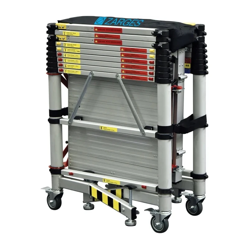 Zarges Aluminium Scafolding Work Platform Load Capacity 150kg Mobile Telescopic Tower TT002