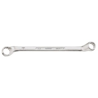 Gedore Offset Ring Spanner 17 to 19 mm² Chrome Vanadium Steel 265mm Length 5° Offset Angle 2 17x19