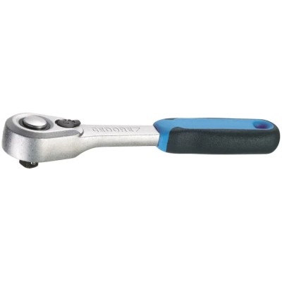 Gedore 1/4 in Ratchet with Ratchet Handle Chrome Vanadium Steel, Chrome Plated, 127mm Overall 2093 U-20