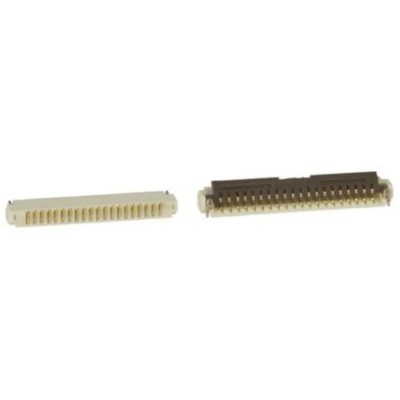 Hirose 0.5 mm Pitch 20 Way Right Angle Female FPC Connector, Solder FH33