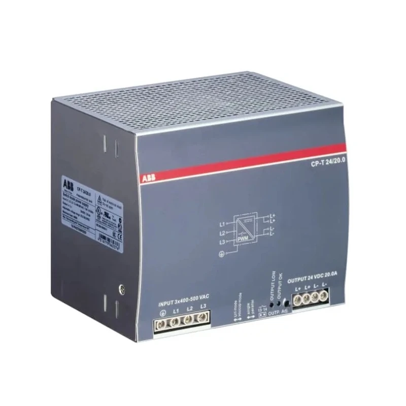 ABB CPT Switched Mode DIN Rail Power Supply 3-Phase AC/DC Input 24V DC, 20A Output, 480W Power 1SVR427056R0000 CP-T 24/20.0
