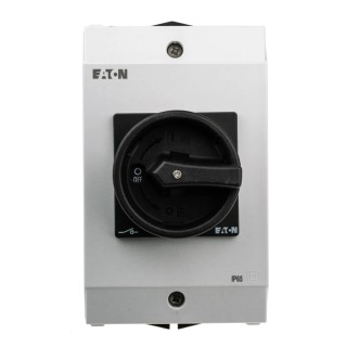 Eaton 3-Pole Surface Isolator Switch, IP65, 25A, 13 kW, Screw Terminal, Black Handle 
