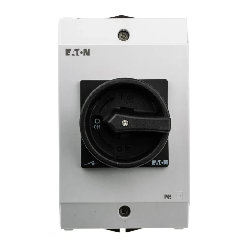 Eaton 3-Pole Surface Isolator Switch, IP65, 25A, 13 kW, Screw Terminal, Black Handle 