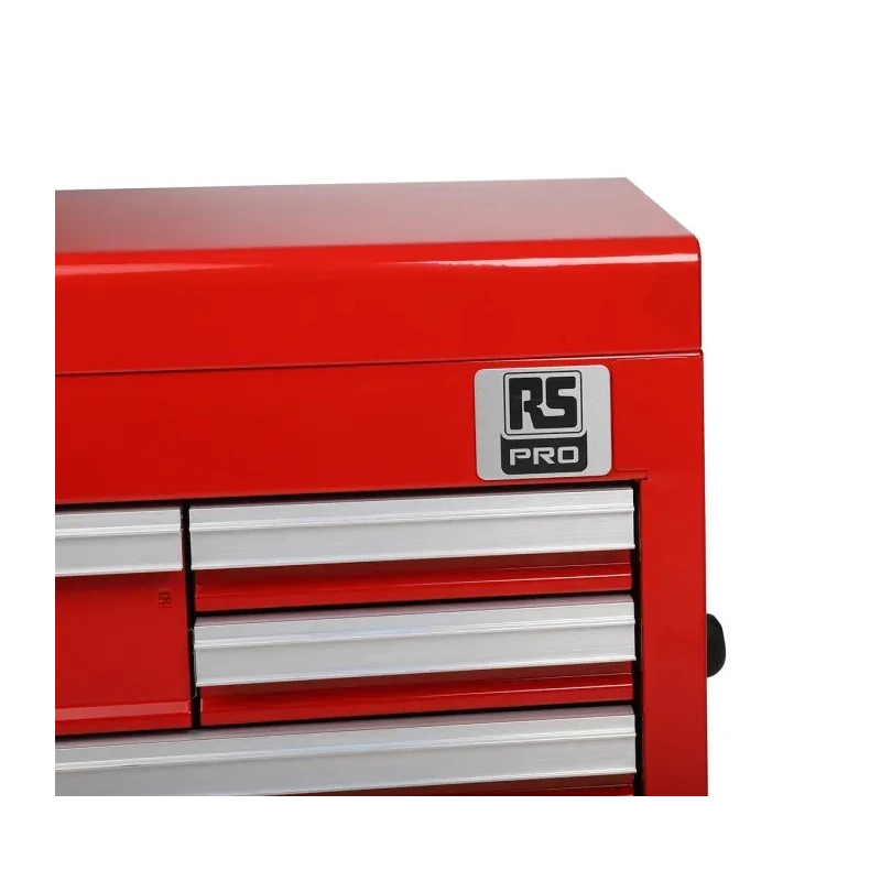 RS PRO 8 Drawer Steel Tool Chest Red 307mm Length 660mm Width 427mm Height 773-2735