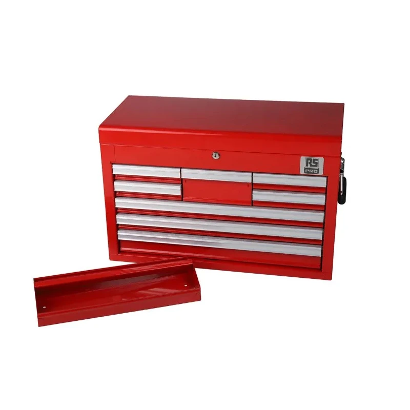 RS PRO 8 Drawer Steel Tool Chest Red 307mm Length 660mm Width 427mm Height 773-2735