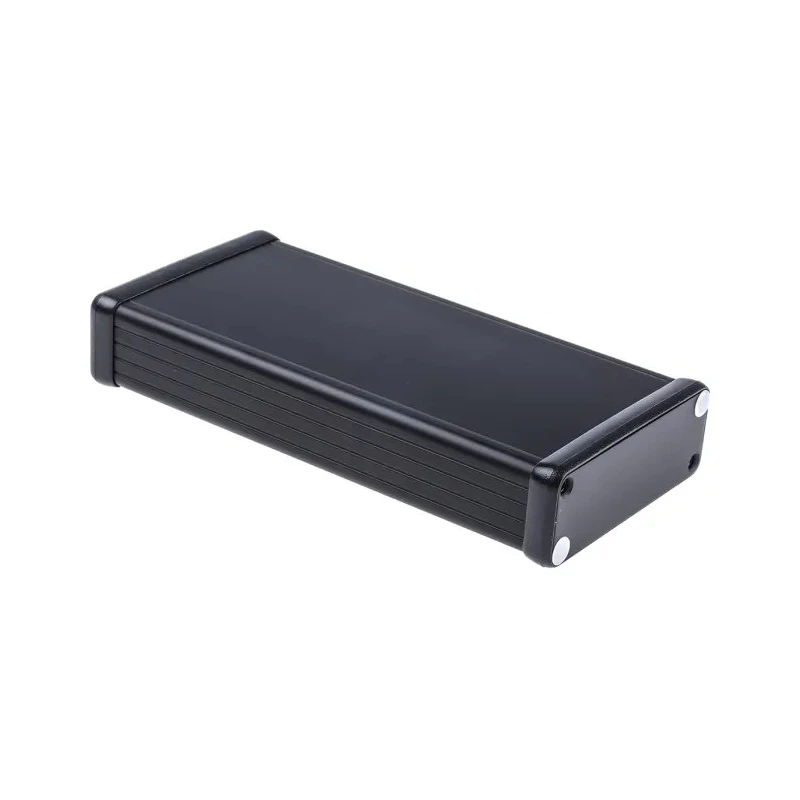 Hammond 1455 Series Aluminium Enclosure Black Lid IP54 27 mm x 160 mm x 78 mm 