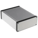 Hammond 1455 Series Aluminium Enclosure Silver Lid IP54 51.5 mm x 160 mm x 125 mm 1455Q1601
