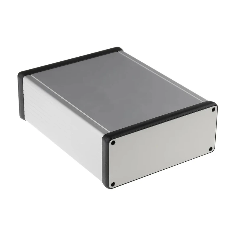 Hammond 1455 Series Aluminium Enclosure Silver Lid IP54 51.5 mm x 160 mm x 125 mm 1455Q1601