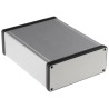 Hammond 1455 Series Aluminium Enclosure Silver Lid IP54 51.5 mm x 160 mm x 125 mm 1455Q1601