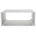 Hammond 1455 Series Aluminium Enclosure Silver Lid IP54 51.5 mm x 160 mm x 125 mm 1455Q1601