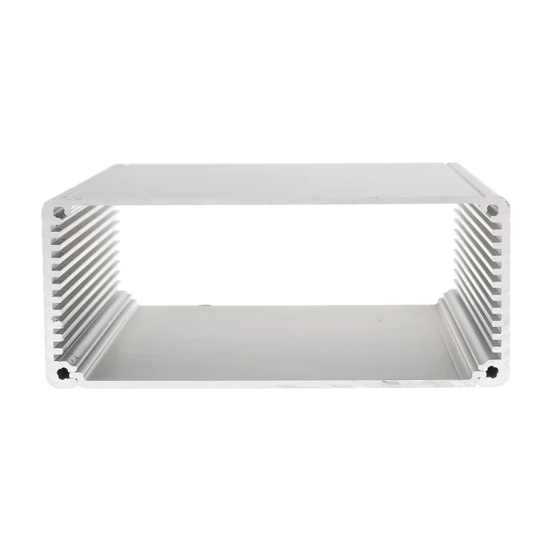Hammond 1455 Series Aluminium Enclosure Silver Lid IP54 51.5 mm x 160 mm x 125 mm 1455Q1601