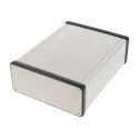 Hammond 1455 Series Aluminium Enclosure Silver Lid IP54 51.5 mm x 160 mm x 125 mm 1455Q1601