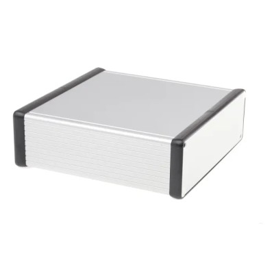 Hammond 1455 Series Aluminium Enclosure Silver Anodised IP54 52mm x 160mm x 165mm 1455T1601