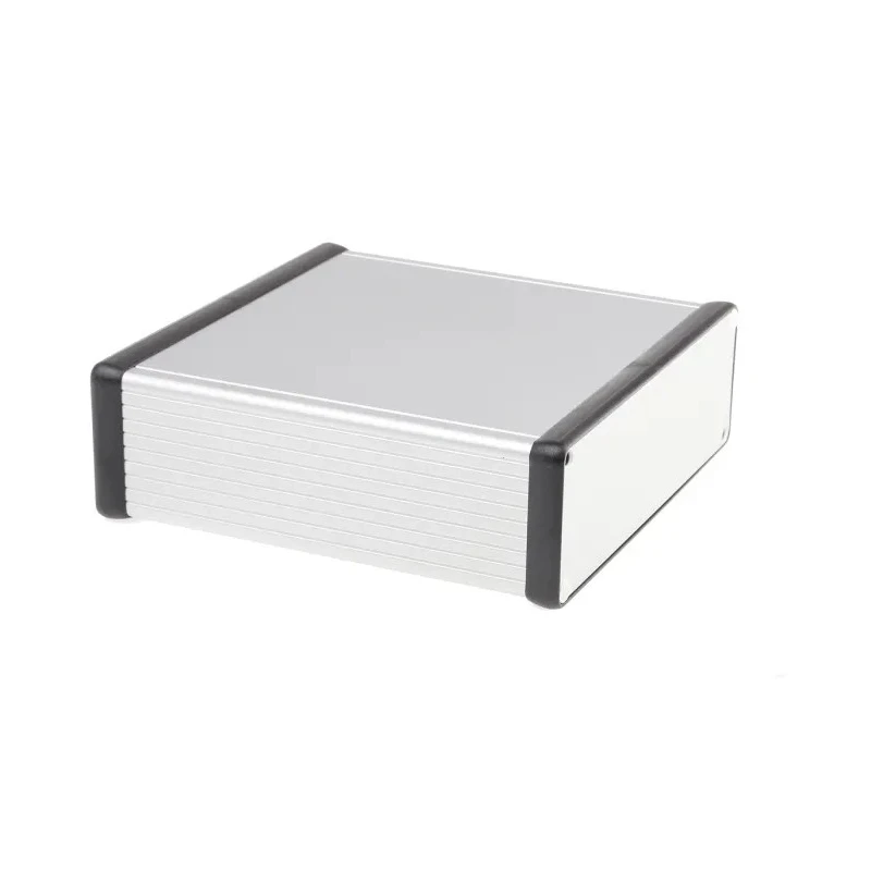 Hammond 1455 Series Aluminium Enclosure Silver Anodised IP54 52mm x 160mm x 165mm 1455T1601