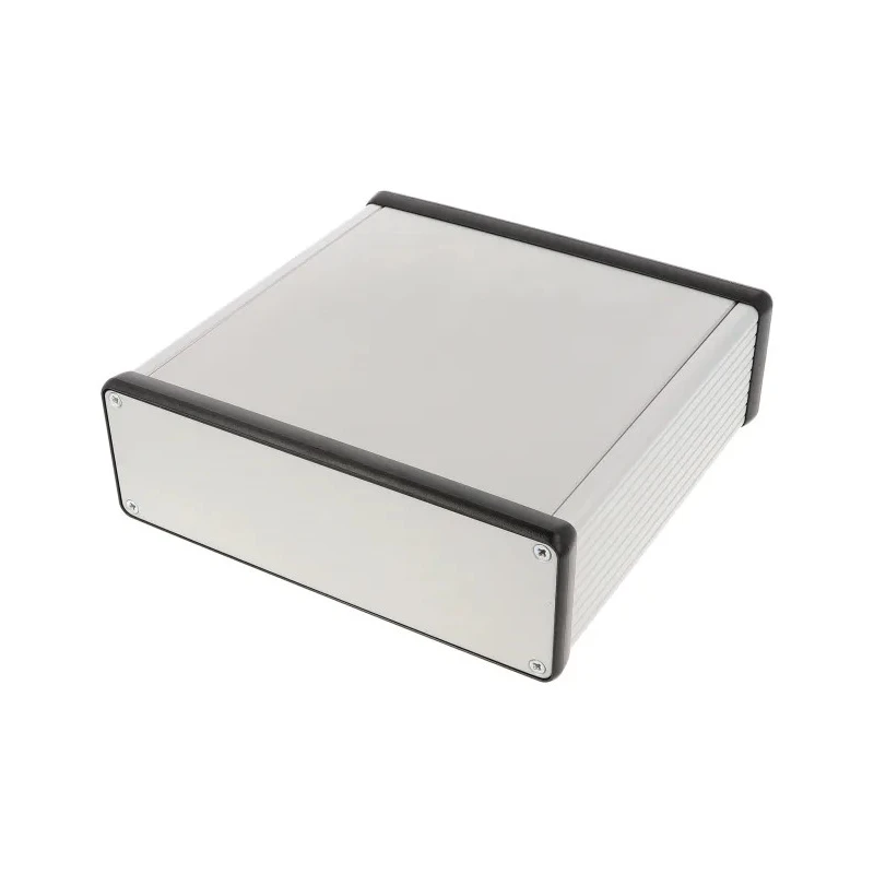 Hammond 1455 Series Aluminium Enclosure Silver Anodised IP54 52mm x 160mm x 165mm 1455T1601