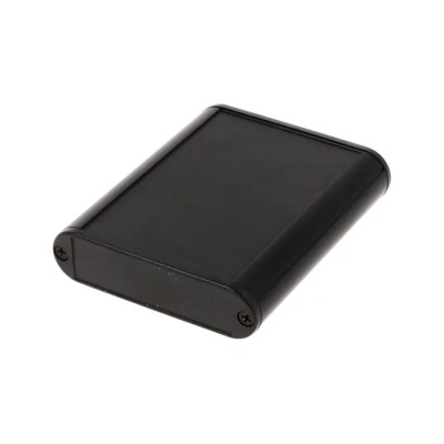 Hammond 1455 Series Aluminium Black Enclosure, IP54, 19 mm x 80 mm x 72 mm 1455B802BK