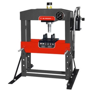Facom 15 t Hydraulic Press with Lateral Adjustable Jack and Eye Level Pressure Gauge W.415WBA