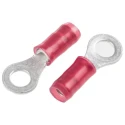 TE Connectivity PIDG Insulated Ring Terminal M4 Stud Size 22 AWG 16 AWG Wire Size Nylon Insulation Red 320551