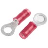 TE Connectivity PIDG Insulated Ring Terminal M4 Stud Size 22 AWG 16 AWG Wire Size Nylon Insulation Red 320551