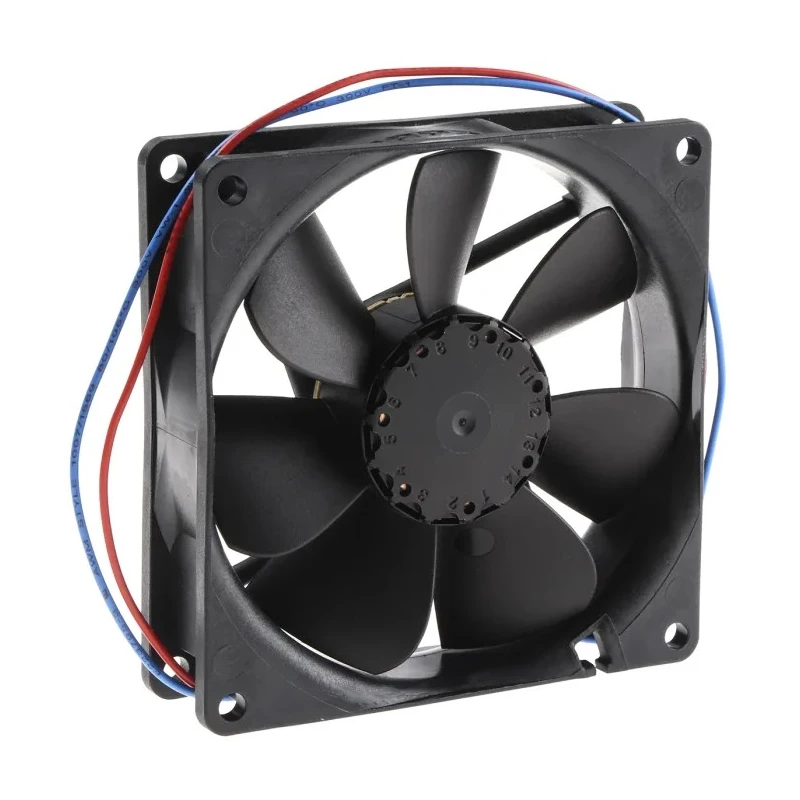 ebm-papst 3400 N Series Ball Bearing DC Axial Fan 92 x 25 mm, 12 V/24 V/48 V DC, 61 m³/h, 800 mW, 1950 rpm, IP68/IP54 3412NLE