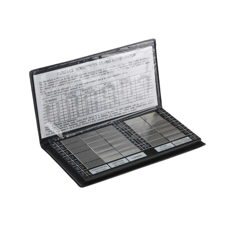 RS PRO 30 Piece Surface Roughness Comparator Set Precision Carbon Steel Plates in PVC Wallet 235-7544