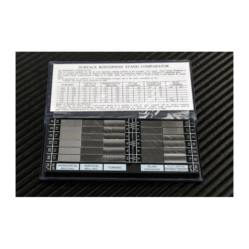 RS PRO 30 Piece Surface Roughness Comparator Set Precision Carbon Steel Plates in PVC Wallet 235-7544