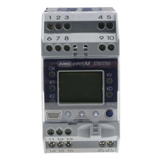 Jumo STB/STW DIN Rail Temperature Limiter 2 Input 2 Output Relay 5A 240V AC On-Off 701150/8-01-0253-2001-23/005