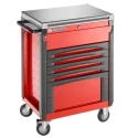 Facom 4 Drawer Wheeled Roller Cabinet Galvanised Steel, Red, 825mm x 546mm CR.T5XL