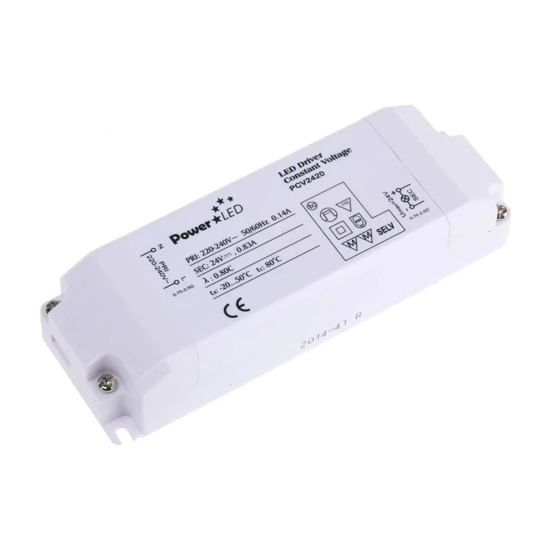 PowerLED 5 Output LED Driver 24V 20W 0.83A Constant Voltage AC-DC Enclosed PCV2420