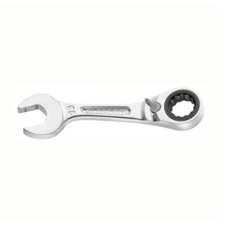 Facom Combination Ratchet Spanner Chrome Finish 8 mm Size, 90.5 mm Overall Length 467BS.8