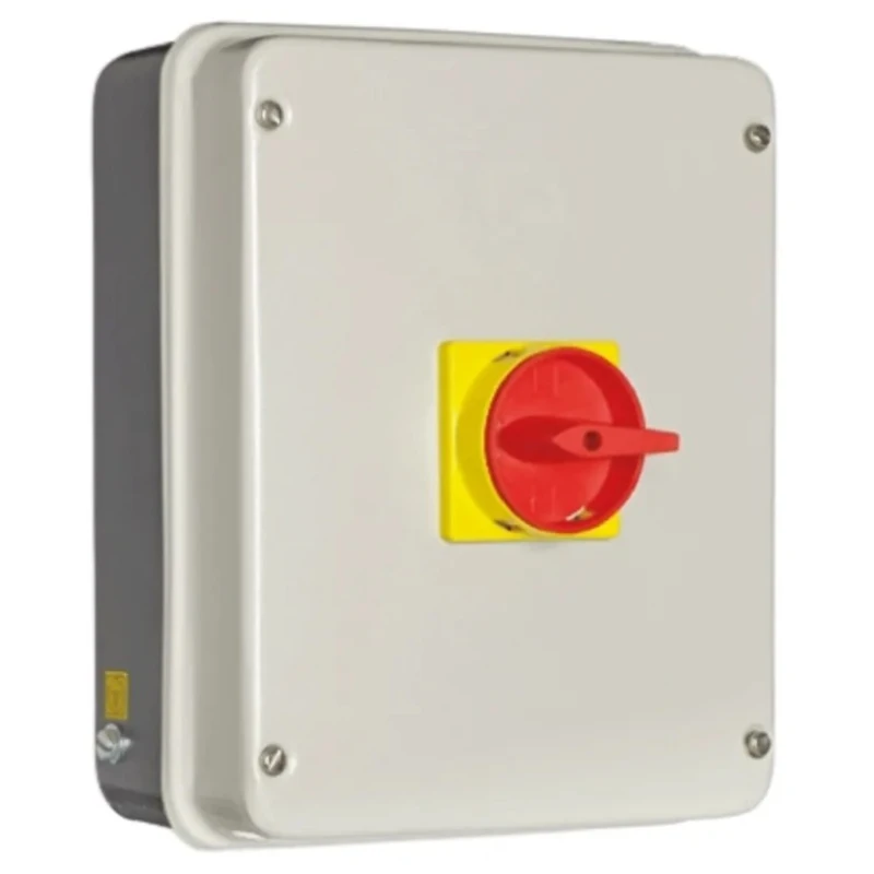 RS PRO 3-Pole Panel Mount Isolator Switch, IP54 Rated, 80A, 37 kW, Red Handle IP54
