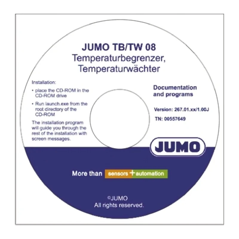 Jumo Temperature Control Software Germany Industrial Programmable Temperature Limiter Monitor Setup-Programm TW/TB 08