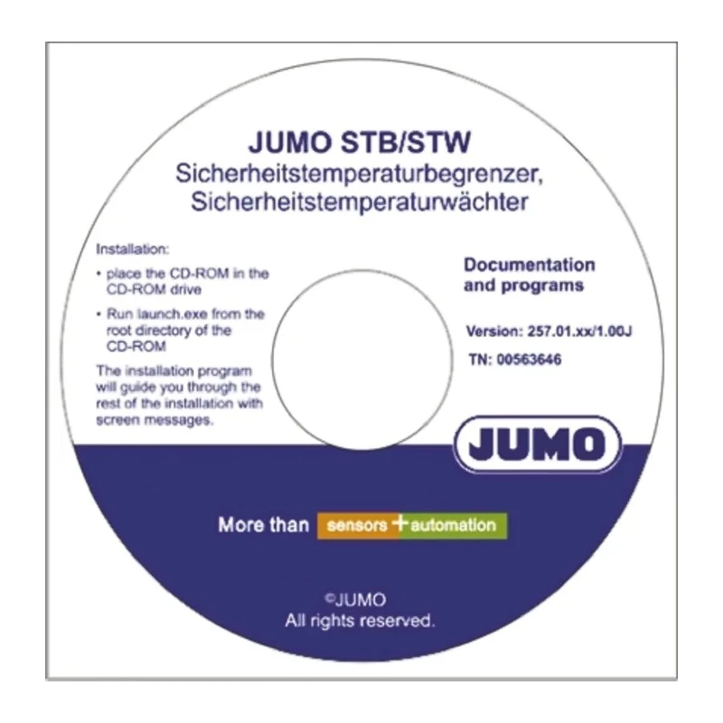 Jumo Temperature Control Software for Setup Program Setup-Programm 701150