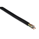 RS PRO 4 Core Power Cable Black 2.5mm² 450/750V Flame Retardant CPE Jacket 50m 60°C 773-9064