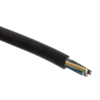 RS PRO 4 Core Power Cable Black 1.5mm² 60°C 50 m CPE Jacket 450/750V 773-9067