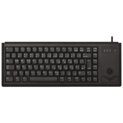 Cherry ML4400 Wired USB Compact Trackball Keyboard, QWERTY (US), Black G84-4400LPBEU-2