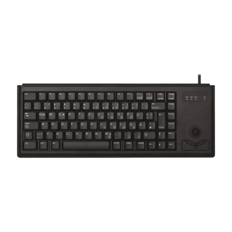 Cherry ML4400 Wired USB Compact Trackball Keyboard, QWERTY (US), Black G84-4400LPBEU-2