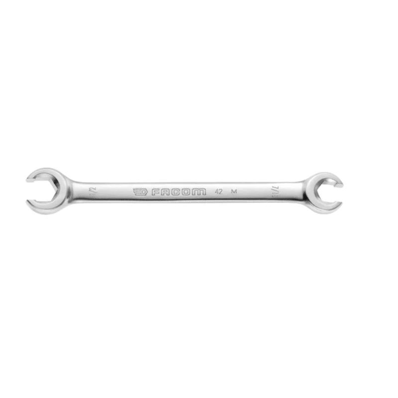 Facom Flare Nut Spanner Double Ended Chrome Vanadium Steel 140mm Overall Length 15° Opening Angle 42.5/16X3/8